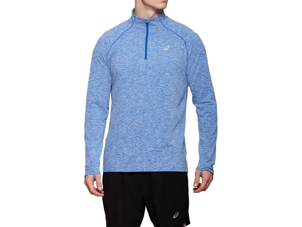 Online ASICS MEN DORAI QUARTER ZIP TOP Asics Blue Heather