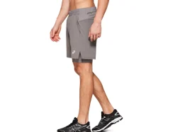 Clearance ASICS MEN FIETRO 7IN 2 N 1 SHORT Carbon