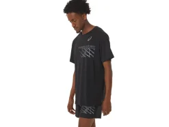 Cheap ASICS MEN FINISH LINE GRAPHIC SHORT SLEEVE TOP Performance Black