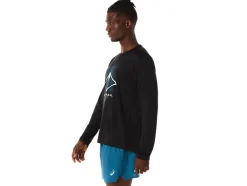 Outlet ASICS MEN FUJITRAIL LOGO LONG SLEEVE TOP Performance Black