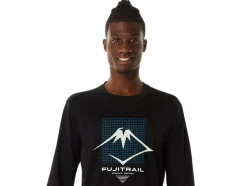 Outlet ASICS MEN FUJITRAIL LOGO LONG SLEEVE TOP Performance Black