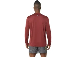 Cheap ASICS MEN FUJITRAIL LOGO LONG SLEEVE TOP Antique Red/Performance Black/Br Orange