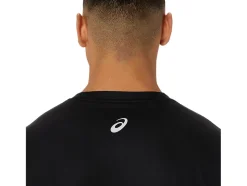 Cheap ASICS MEN FUJITRAIL LOGO LONG SLEEVE TOP Performance Black/Antique Red/Neon Lime