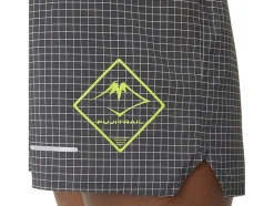 Store ASICS MEN FUJITRAIL LOGO SHORT Performance Black/Lime Zest