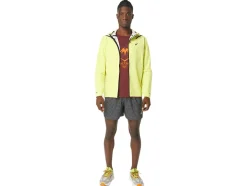 Store ASICS MEN FUJITRAIL LOGO SHORT Performance Black/Lime Zest