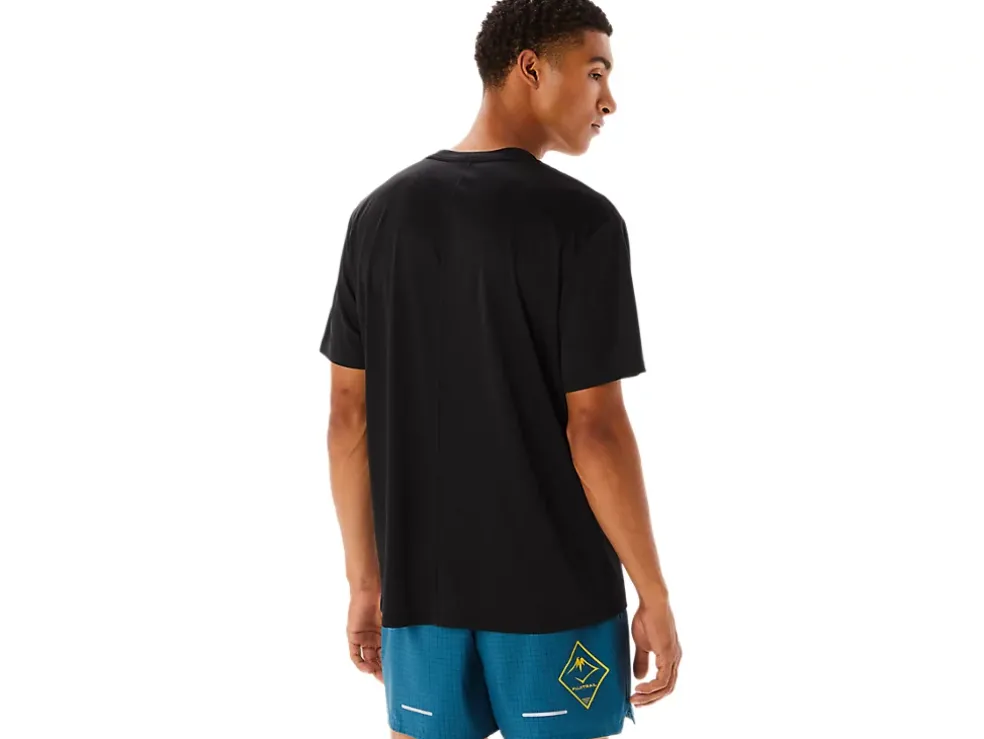 Best ASICS MEN FUJITRAIL LOGO SHORT SLEEVE TOP Performance Black
