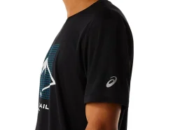 Best ASICS MEN FUJITRAIL LOGO SHORT SLEEVE TOP Performance Black