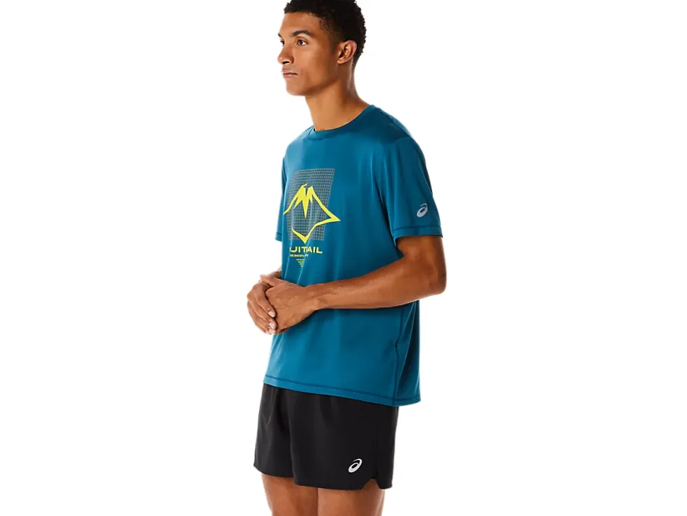 Online ASICS MEN FUJITRAIL LOGO SHORT SLEEVE TOP Ink Teal