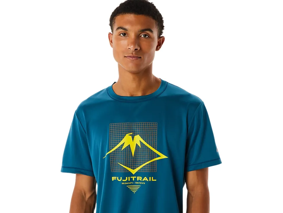 Online ASICS MEN FUJITRAIL LOGO SHORT SLEEVE TOP Ink Teal