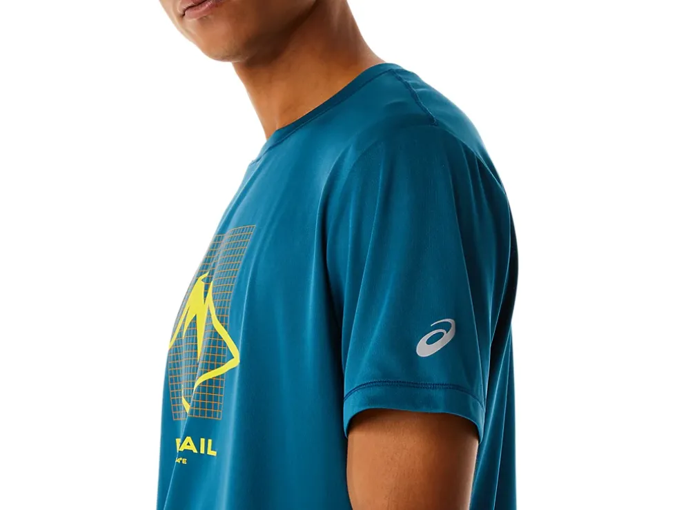 Online ASICS MEN FUJITRAIL LOGO SHORT SLEEVE TOP Ink Teal