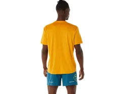 Online ASICS MEN FUJITRAIL LOGO SHORT SLEEVE TOP Sandstorm