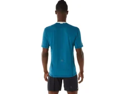 Clearance ASICS MEN FUJITRAIL SHORT SLEEVE TOP Ink Teal/Light Sage