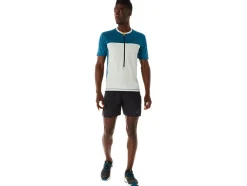 Clearance ASICS MEN FUJITRAIL SHORT SLEEVE TOP Ink Teal/Light Sage
