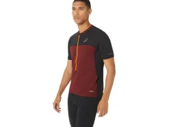 Flash Sale ASICS MEN FUJITRAIL SHORT SLEEVE TOP Antique Red/Performance Black