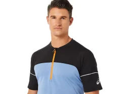 Clearance ASICS MEN FUJITRAIL TOP Blue Harmony/Performance Black