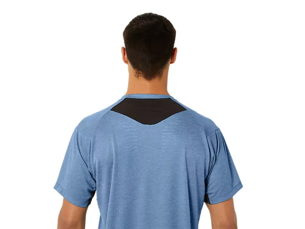 Best ASICS MEN GEL-COOL PRINT SHORT SLEEVE TOP Grand Shark Heather