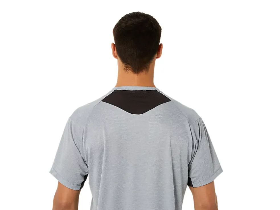 Flash Sale ASICS MEN GEL-COOL PRINT SHORT SLEEVE TOP Sheet Rock Heather