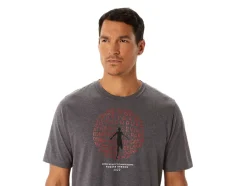 Clearance ASICS MEN GRAPHIC SHORT SLEEVE WCH Dark Grey Heather