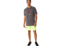 Clearance ASICS MEN GRAPHIC SHORT SLEEVE WCH Dark Grey Heather