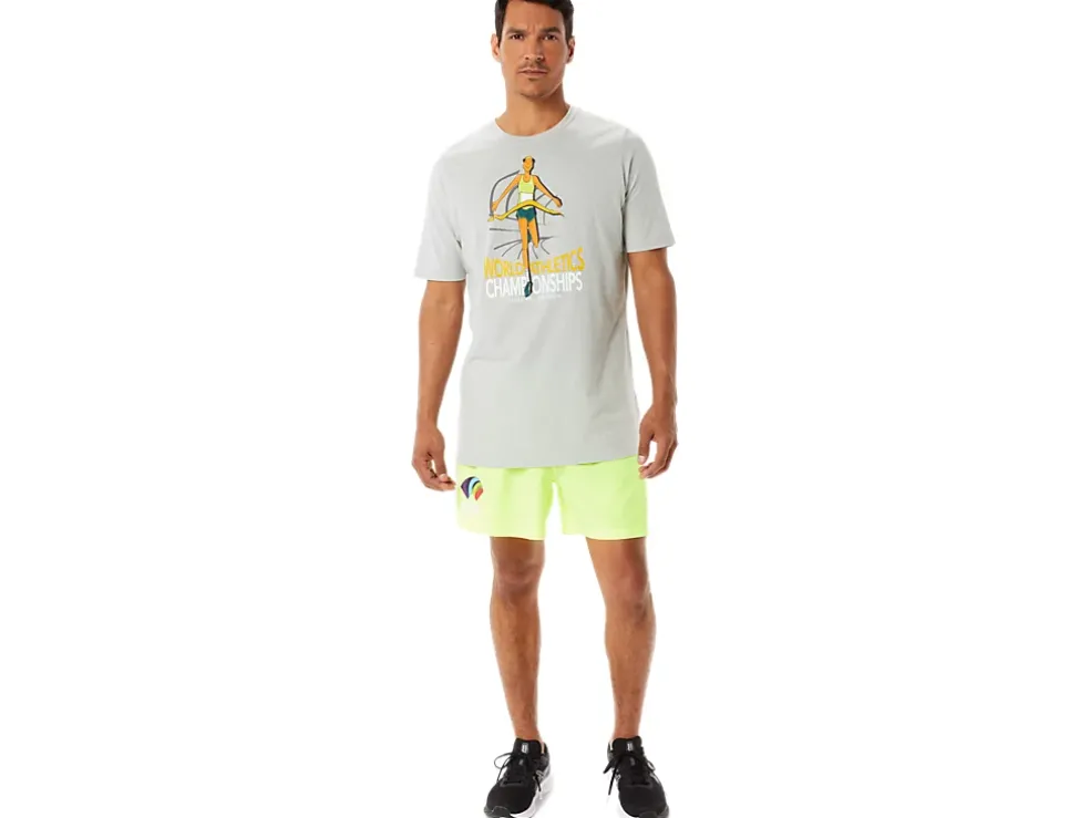 Cheap ASICS MEN GRAPHIC SHORT SLEEVE WCH Light Grey Heather