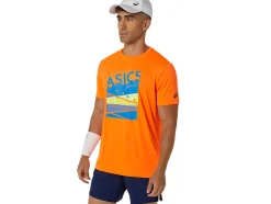 Clearance ASICS MEN GS GRAPHIC TEE Shocking Orange