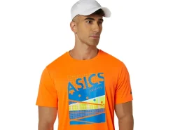 Clearance ASICS MEN GS GRAPHIC TEE Shocking Orange