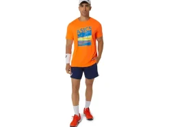 Clearance ASICS MEN GS GRAPHIC TEE Shocking Orange