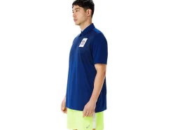 Hot ASICS MEN HEX GRADIENT POLO WCH Dark Blue (Pantone 281 C)