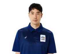 Hot ASICS MEN HEX GRADIENT POLO WCH Dark Blue (Pantone 281 C)