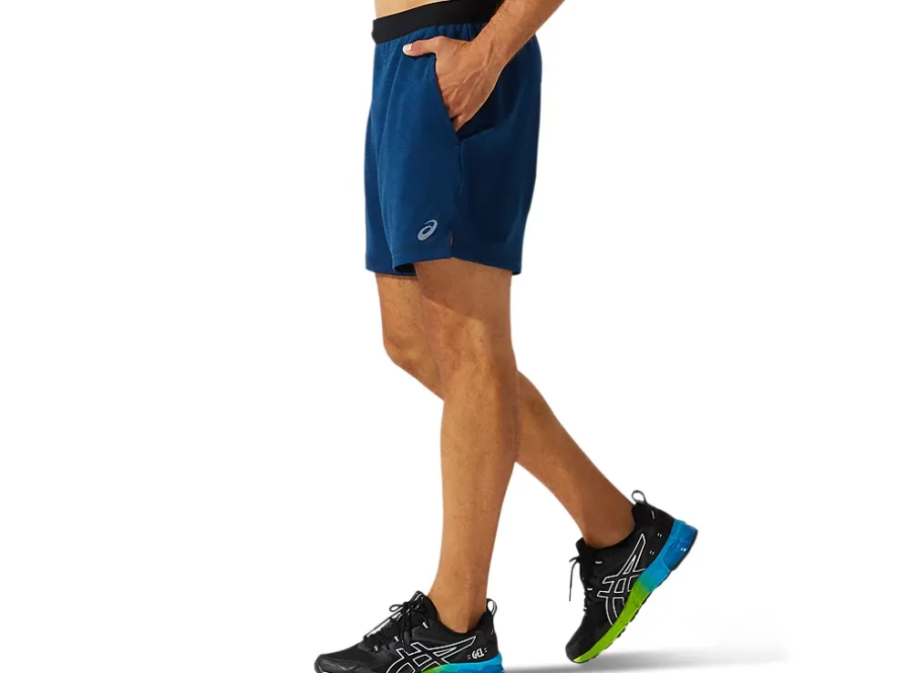 Fashion ASICS MEN 7IN KNIT TRAINING SHORT French Blue Heather