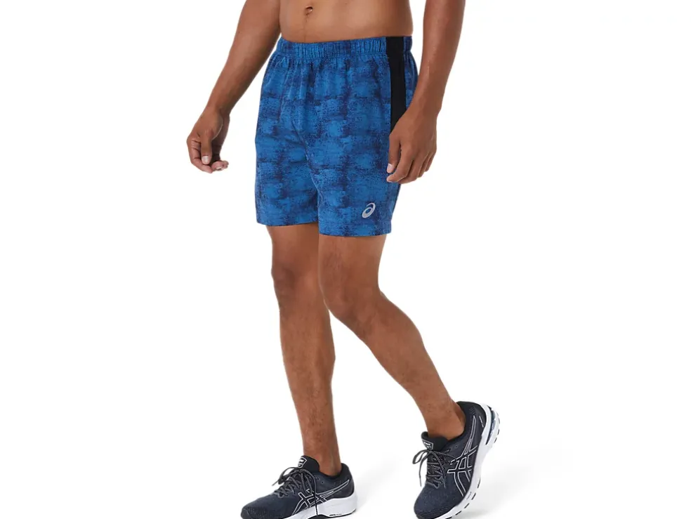 Cheap ASICS MEN 5IN PR LYTE SHORT Tie Dye Blue Print/Perf Black