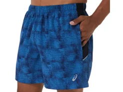 Cheap ASICS MEN 5IN PR LYTE SHORT Tie Dye Blue Print/Perf Black