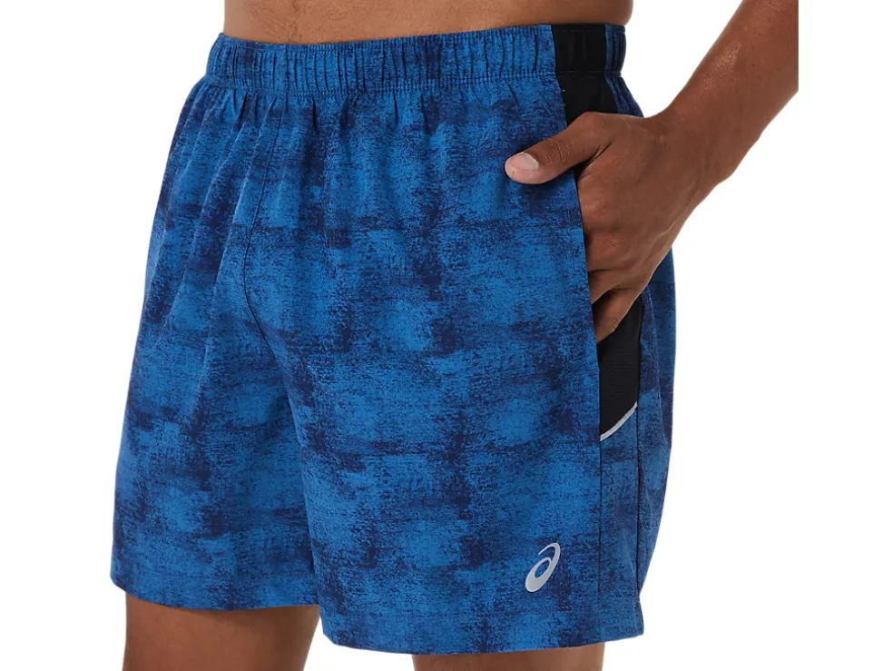 Cheap ASICS MEN 5IN PR LYTE SHORT Tie Dye Blue Print/Perf Black