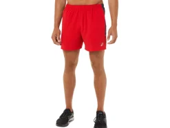 Hot ASICS MEN 5IN PR LYTE SHORT Electric Red Heather/Carrier Grey