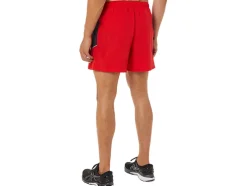 Hot ASICS MEN 5IN PR LYTE SHORT Electric Red Heather/Carrier Grey