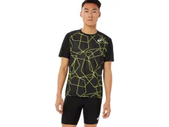Cheap ASICS MEN LIGHT SHORT SLEEVE TOP Performance Black