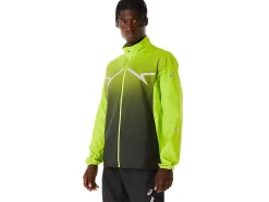 Clearance ASICS MEN LITE-SHOW JACKET Lime Zest/Performance Black