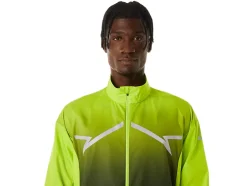 Clearance ASICS MEN LITE-SHOW JACKET Lime Zest/Performance Black
