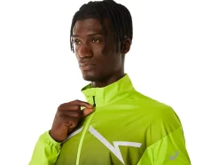 Clearance ASICS MEN LITE-SHOW JACKET Lime Zest/Performance Black