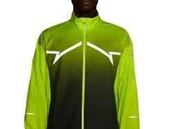 Clearance ASICS MEN LITE-SHOW JACKET Lime Zest/Performance Black