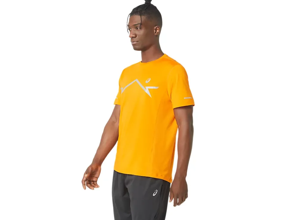 Shop ASICS MEN LITE-SHOW SHORT SLEEVE TOP Bright Orange