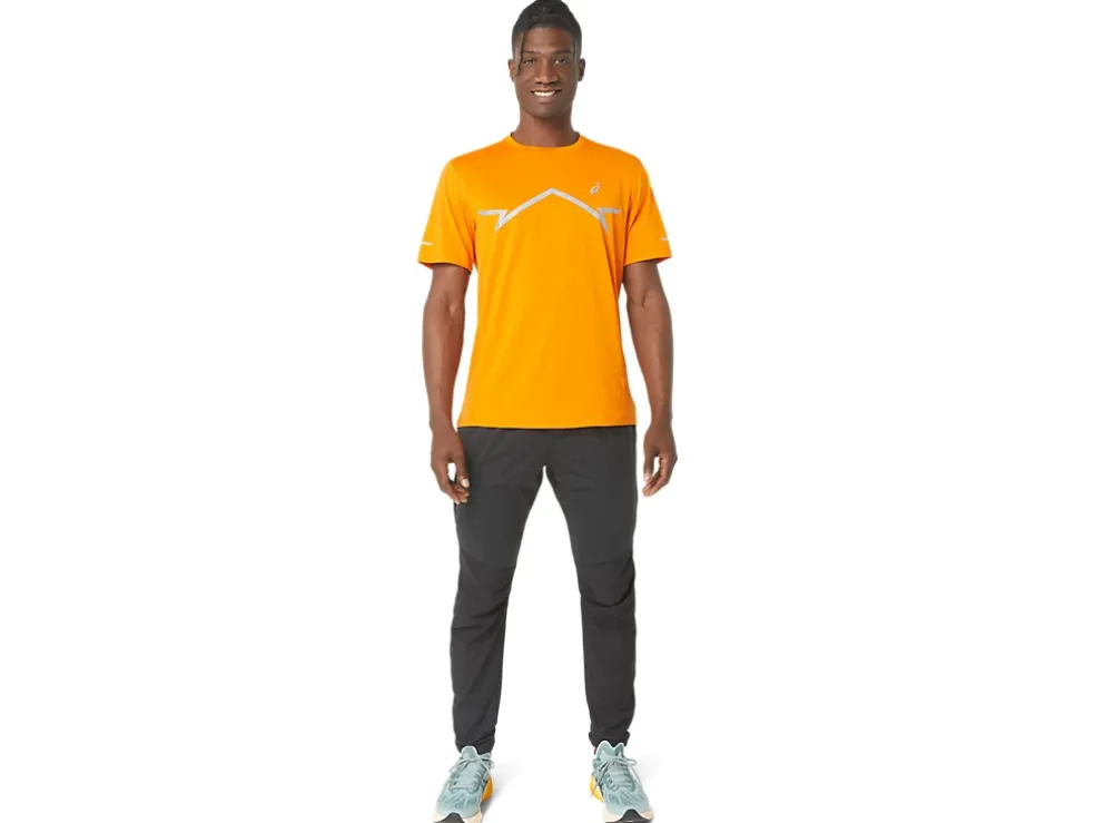 Shop ASICS MEN LITE-SHOW SHORT SLEEVE TOP Bright Orange