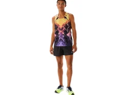 Fashion ASICS MEN MARATHON SINGLET Light Orange/Orange Pop/Amethyst