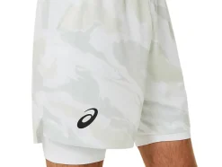 Discount ASICS MEN MATCH GRAPHIC 7IN SHORT Brilliant White