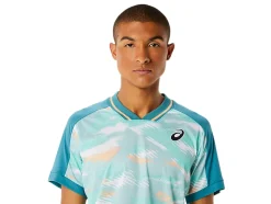 Store ASICS MEN MATCH GRAPHIC SHORT SLEEVE TOP Misty Pine