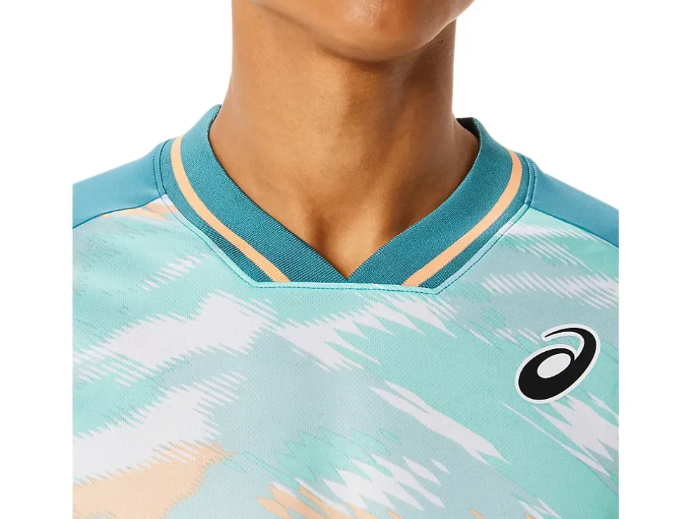 Store ASICS MEN MATCH GRAPHIC SHORT SLEEVE TOP Misty Pine
