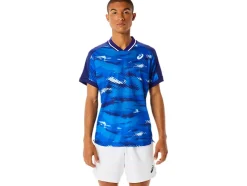 Online ASICS MEN MATCH GRAPHIC SHORT SLEEVE TOP Dive Blue