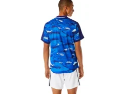 Online ASICS MEN MATCH GRAPHIC SHORT SLEEVE TOP Dive Blue