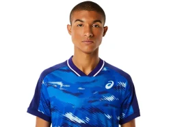 Online ASICS MEN MATCH GRAPHIC SHORT SLEEVE TOP Dive Blue
