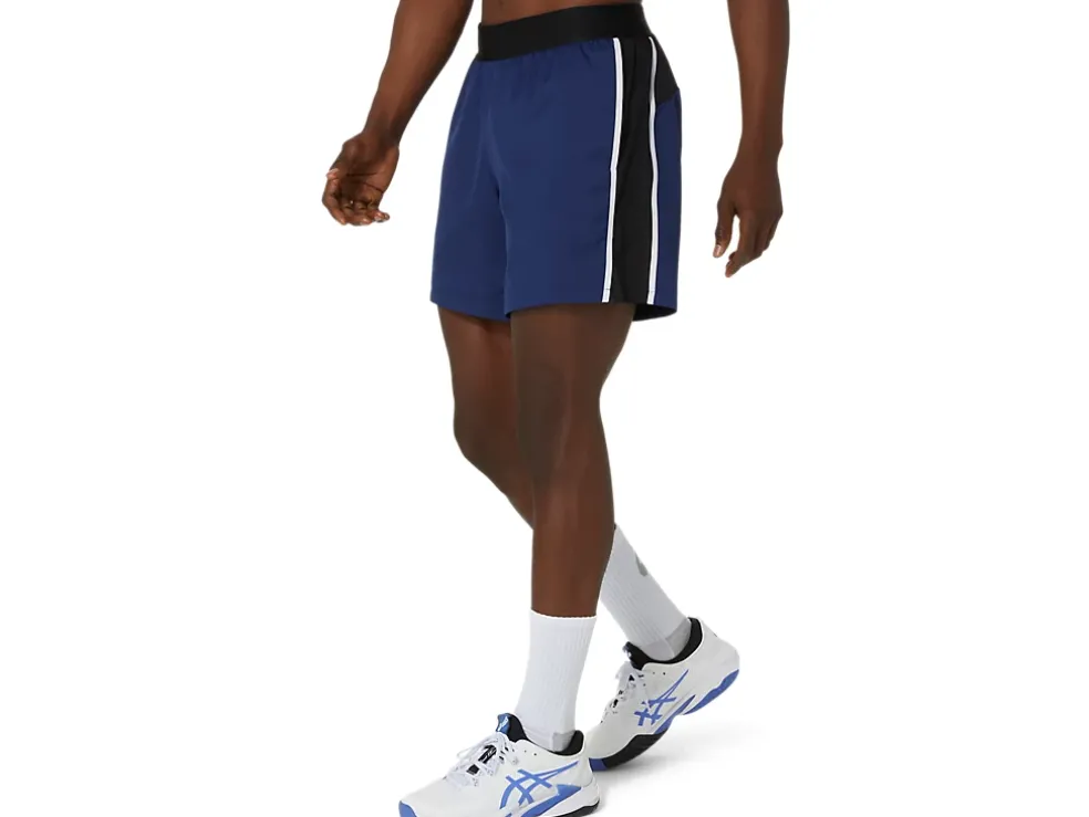 New ASICS MEN MATCH 7IN SHORT Blue Expanse